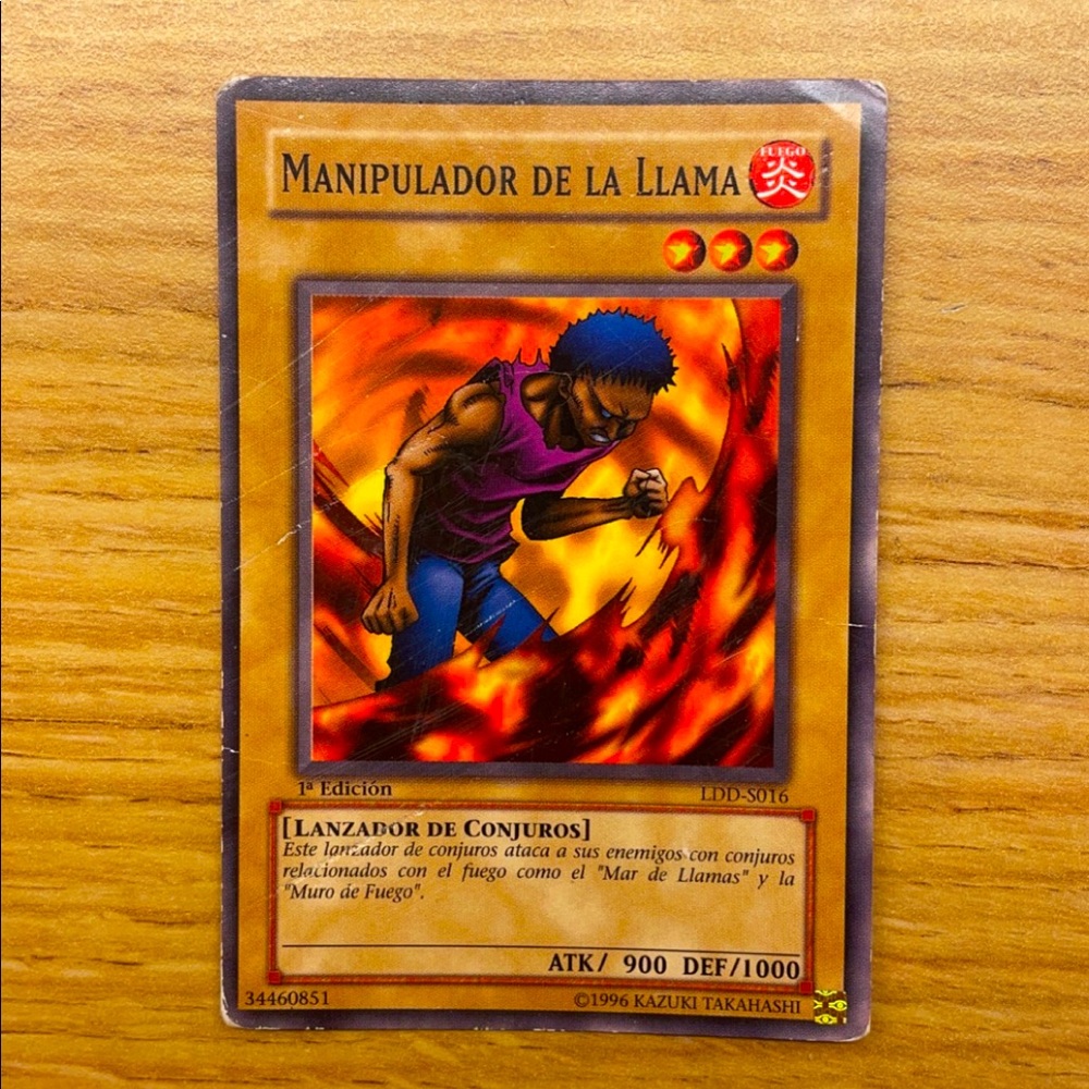 1996 manipulador de la llama ldd-s016 1st edition rare yugioh card